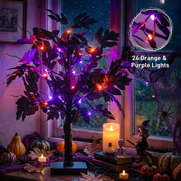 2-Pack Pre-Lit Birch Tree Lights (26") with Soft Warm LEDs