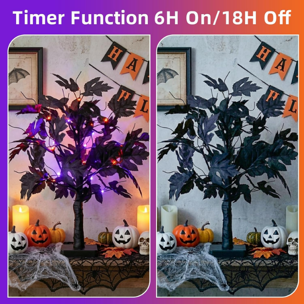 2-Pack Pre-Lit Birch Tree Lights (26") with Soft Warm LEDs