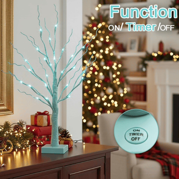 2-Pack Pre-Lit Birch Tree Lights (26") with Soft Warm LEDs