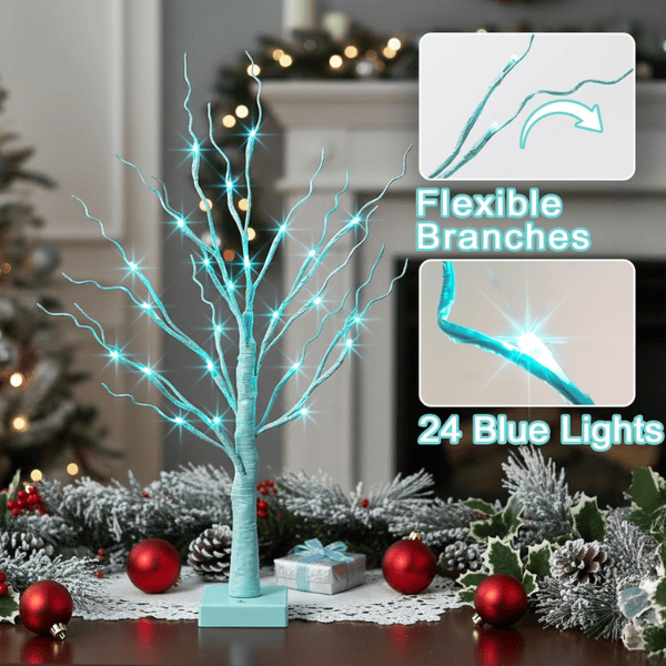 2-Pack Pre-Lit Birch Tree Lights (26") with Soft Warm LEDs
