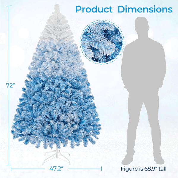 Pre-Lit Artificial Christmas Tree with 250 Warm White Lights