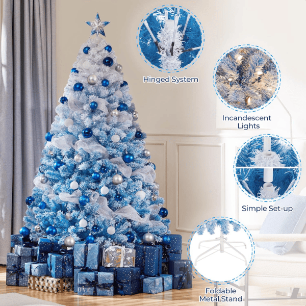 Pre-Lit Artificial Christmas Tree with 250 Warm White Lights
