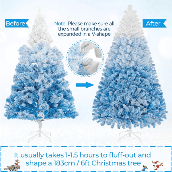Pre-Lit Artificial Christmas Tree with 250 Warm White Lights