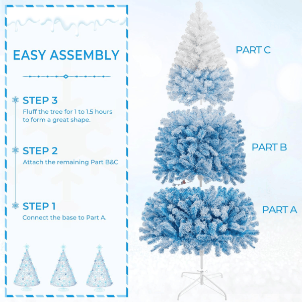 Pre-Lit Artificial Christmas Tree with 250 Warm White Lights