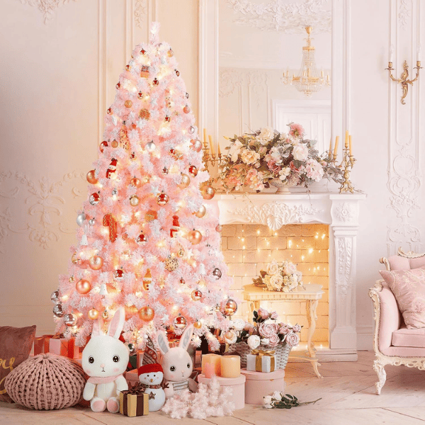 Pre-Lit Artificial Christmas Tree with 250 Warm White Lights