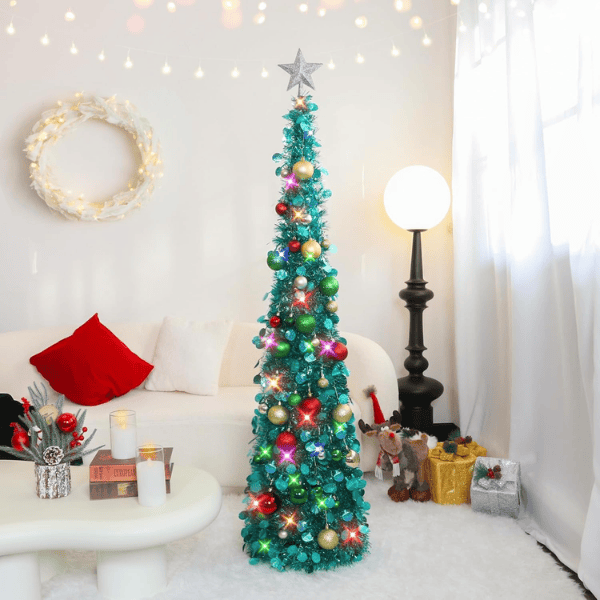 Pop-Up Collapsible Tinsel Christmas Tree