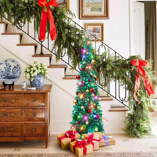 Pop-Up Collapsible Tinsel Christmas Tree