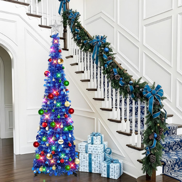 Pop-Up Collapsible Tinsel Christmas Tree