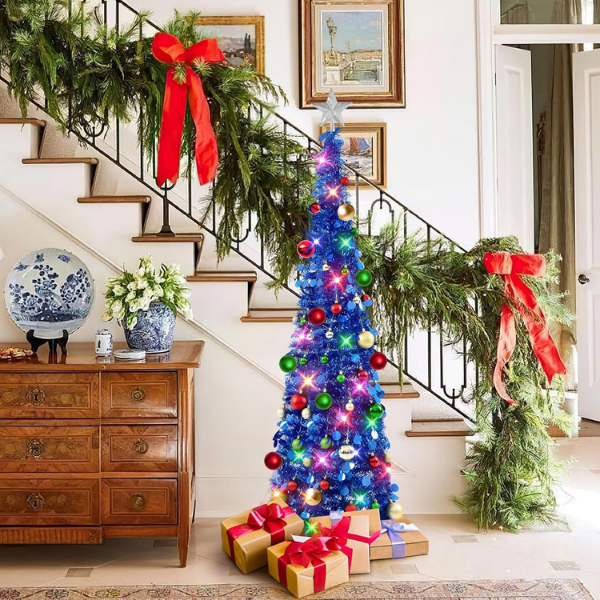 Pop-Up Collapsible Tinsel Christmas Tree