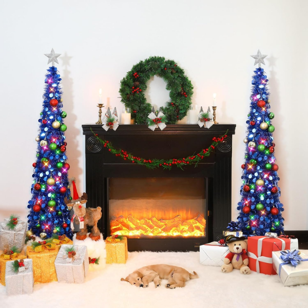 Pop-Up Collapsible Tinsel Christmas Tree