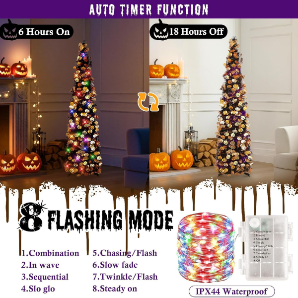 Pop-Up Collapsible Tinsel Christmas Tree