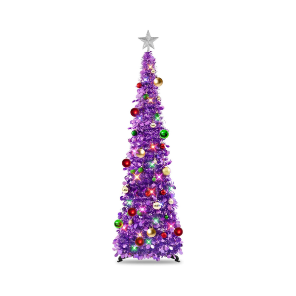 Pop-Up Collapsible Tinsel Christmas Tree