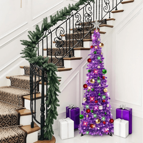 Pop-Up Collapsible Tinsel Christmas Tree