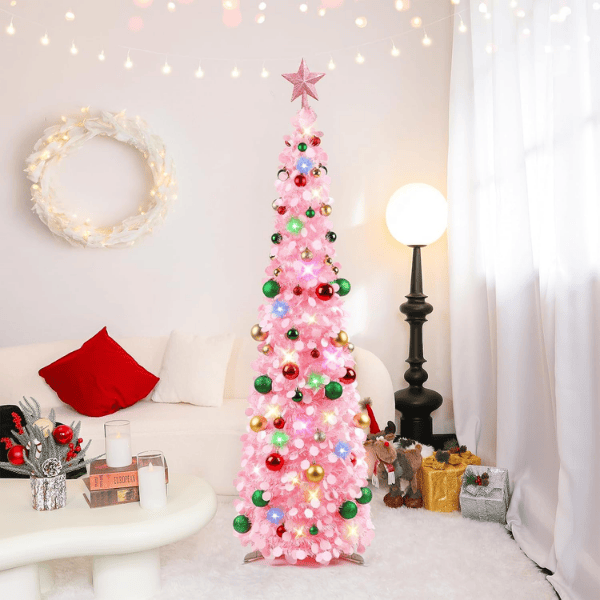 Pop-Up Collapsible Tinsel Christmas Tree