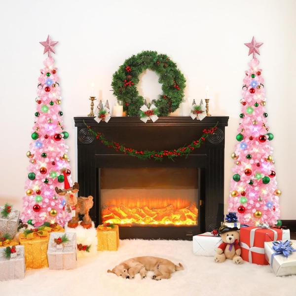 Pop-Up Collapsible Tinsel Christmas Tree