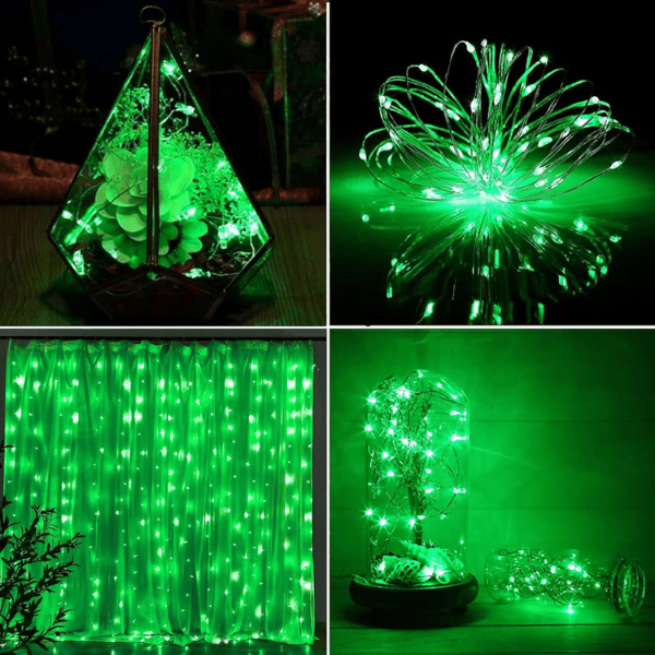 4-Pack Battery-Operated Waterproof LED Fairy Lights with Auto Timer