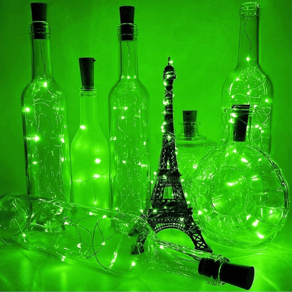 4-Pack Battery-Operated Waterproof LED Fairy Lights with Auto Timer
