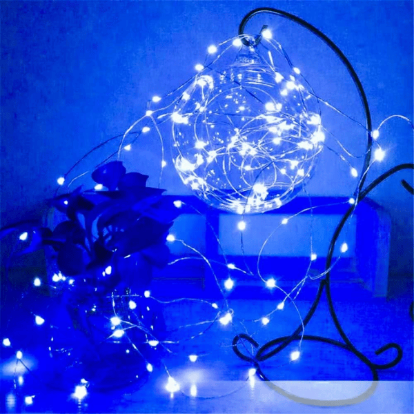 4-Pack Battery-Operated Waterproof LED Fairy Lights with Auto Timer