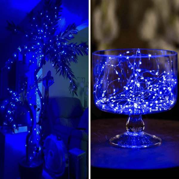 4-Pack Battery-Operated Waterproof LED Fairy Lights with Auto Timer