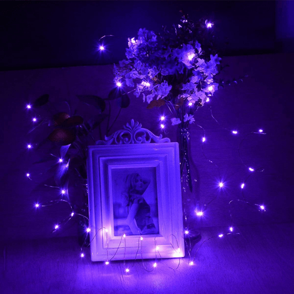 4-Pack Battery-Operated Waterproof LED Fairy Lights with Auto Timer