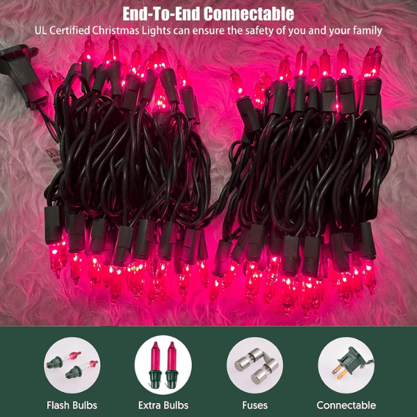 100-Count Classic Mini Clear Christmas Lights