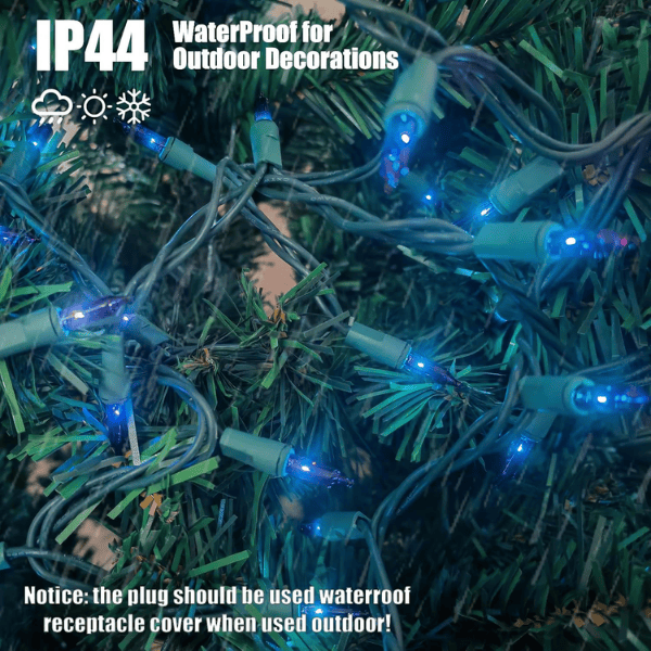 100-Count Classic Mini Clear Christmas Lights