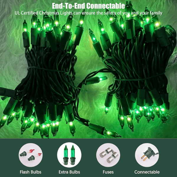 100-Count Classic Mini Clear Christmas Lights