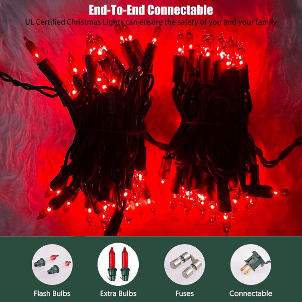 100-Count Classic Mini Clear Christmas Lights