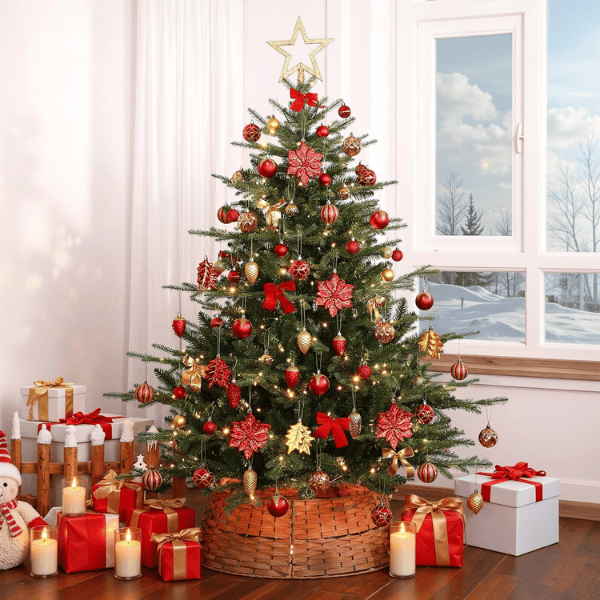 106-Piece Shatterproof Christmas Tree Ball & Novelty Ornament Set