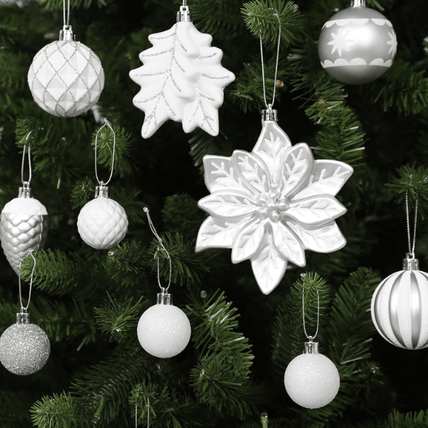 106-Piece Shatterproof Christmas Tree Ball & Novelty Ornament Set