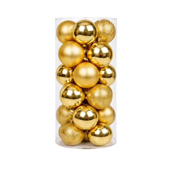 24-Pack Mini 1.18" Shatterproof Christmas Tree Ball Ornaments