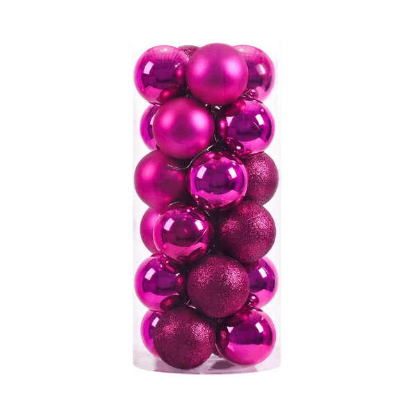 24-Pack Mini 1.18" Shatterproof Christmas Tree Ball Ornaments