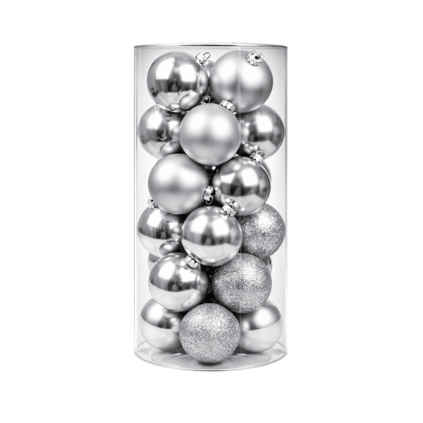 24-Pack Mini 1.18" Shatterproof Christmas Tree Ball Ornaments