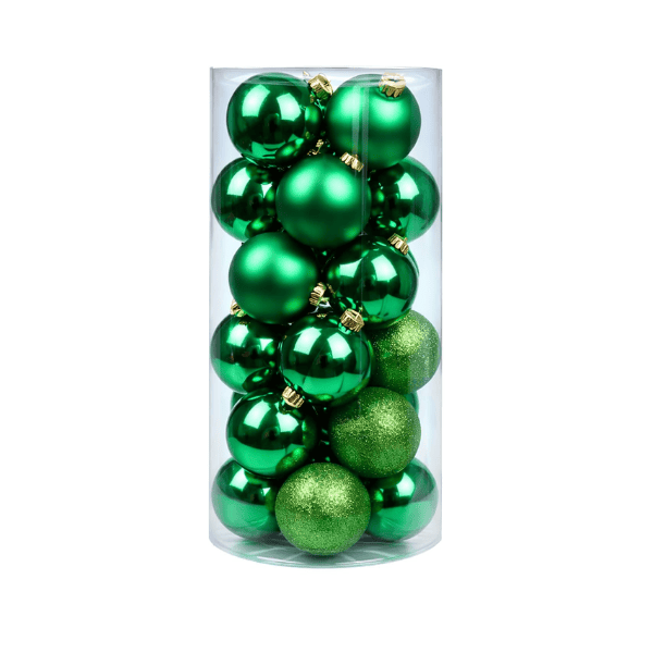 24-Pack Mini 1.18" Shatterproof Christmas Tree Ball Ornaments